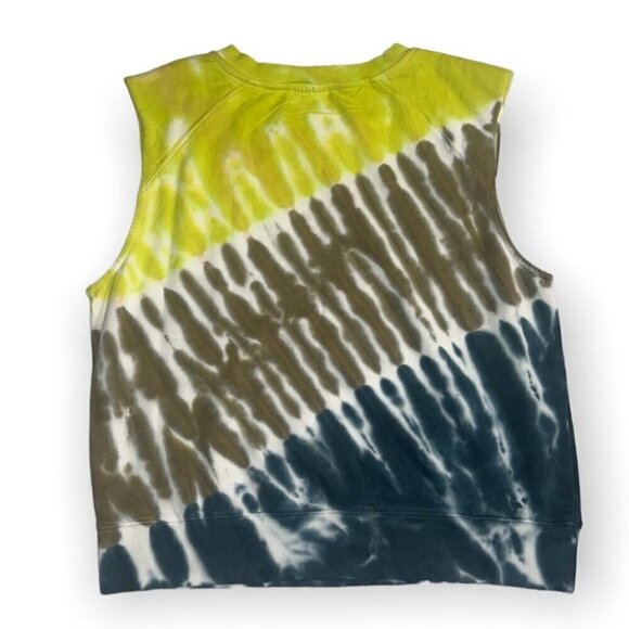 Young Fabulous and Broke green tie dye shoulder pad sleeveless top size Medium - Picture 6 of 10